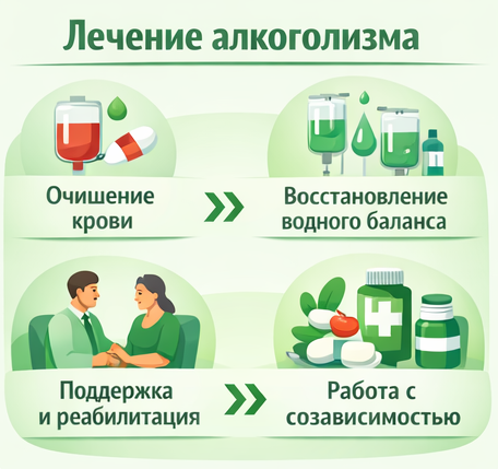 лечение алкоголизма во Мценске этапы